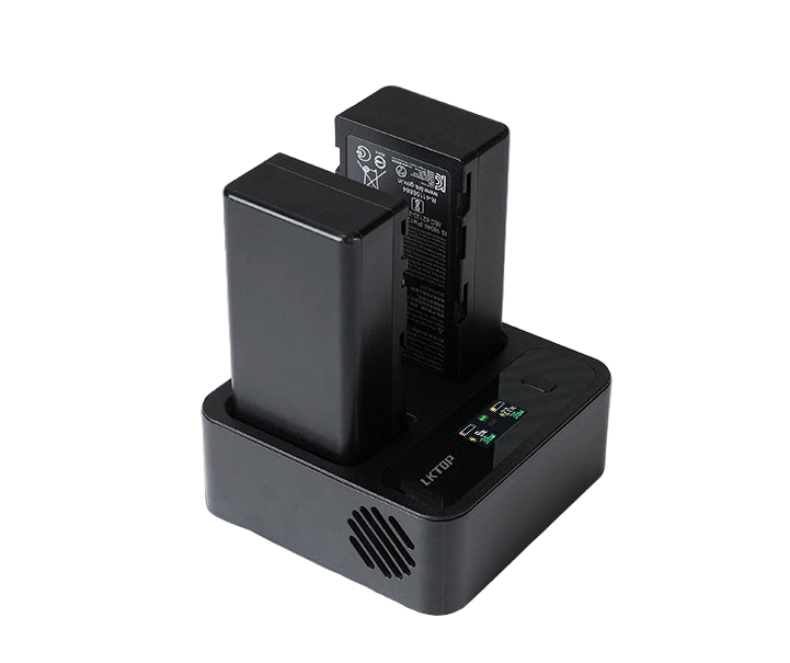 LKTOP WB37 Battery Charging Hub 72W USB-C Fast Charger for DJI WB37, Dual 36W Parallel Slots, 0.96-in Display