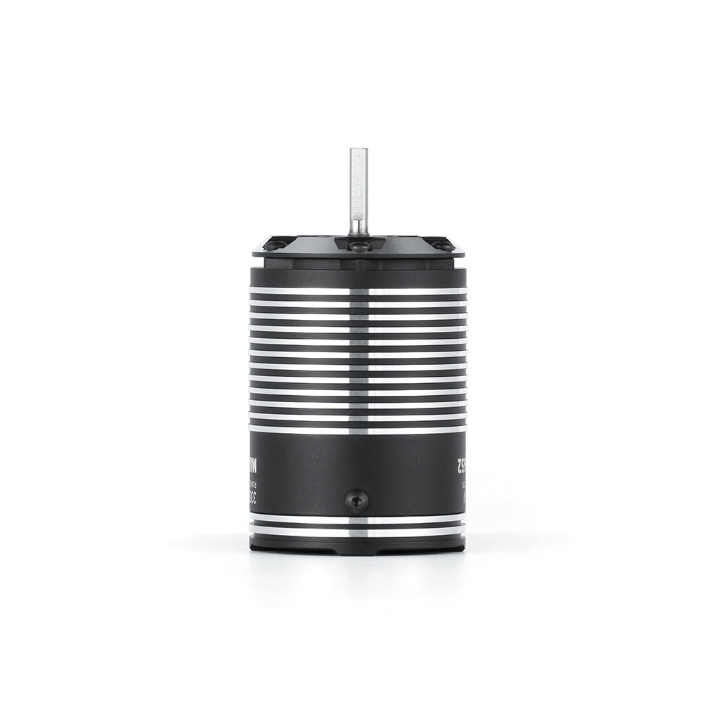 MAD Runner 3652 sensored brushless motor with black can, silver cooling fins, and protruding steel shaft