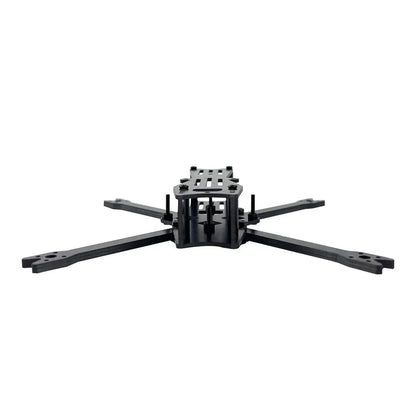 BabyApe V2 FPV drone frame low-angle view showing standoffs, top plate and arm layout