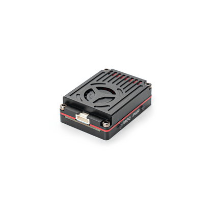OddityRC Red Giant 2.5W FPV VTX angled view showing vented heatsink case and side connector