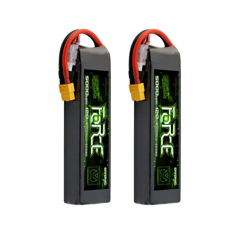 2-Pack Ovonic Force 3S 5000mAh 120C 11.1V LiPo Battery w/TRA Plug