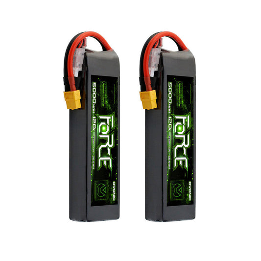 2-Pack Ovonic Force 3S 5000mAh 120C 11.1V LiPo Battery w/TRA Plug