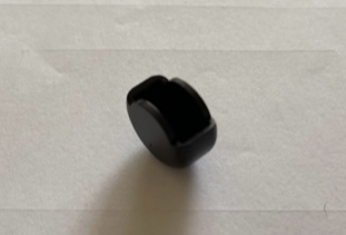 1PCS plastic replacement foot for robot dog accessory, black rounded foot cap on white background