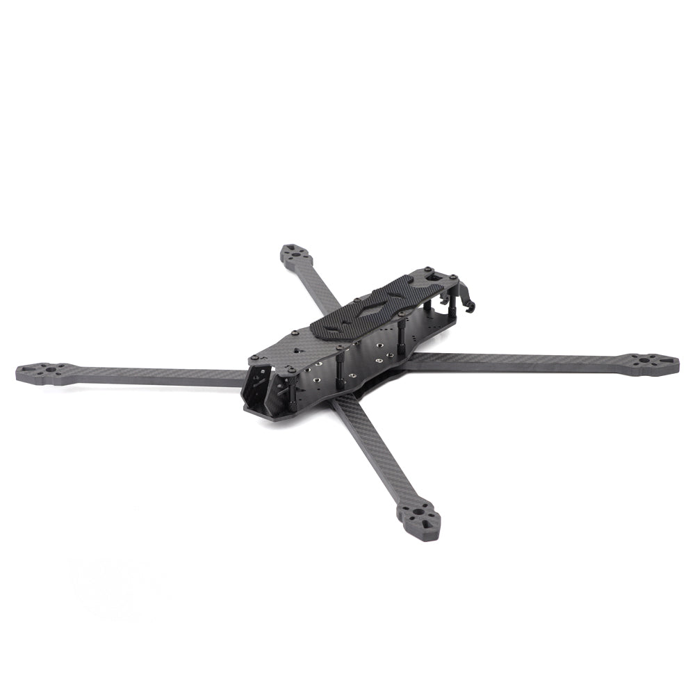 HGLRC MY10 10-Inch FPV Frame carbon fiber kit assembled view with long 10-inch arms