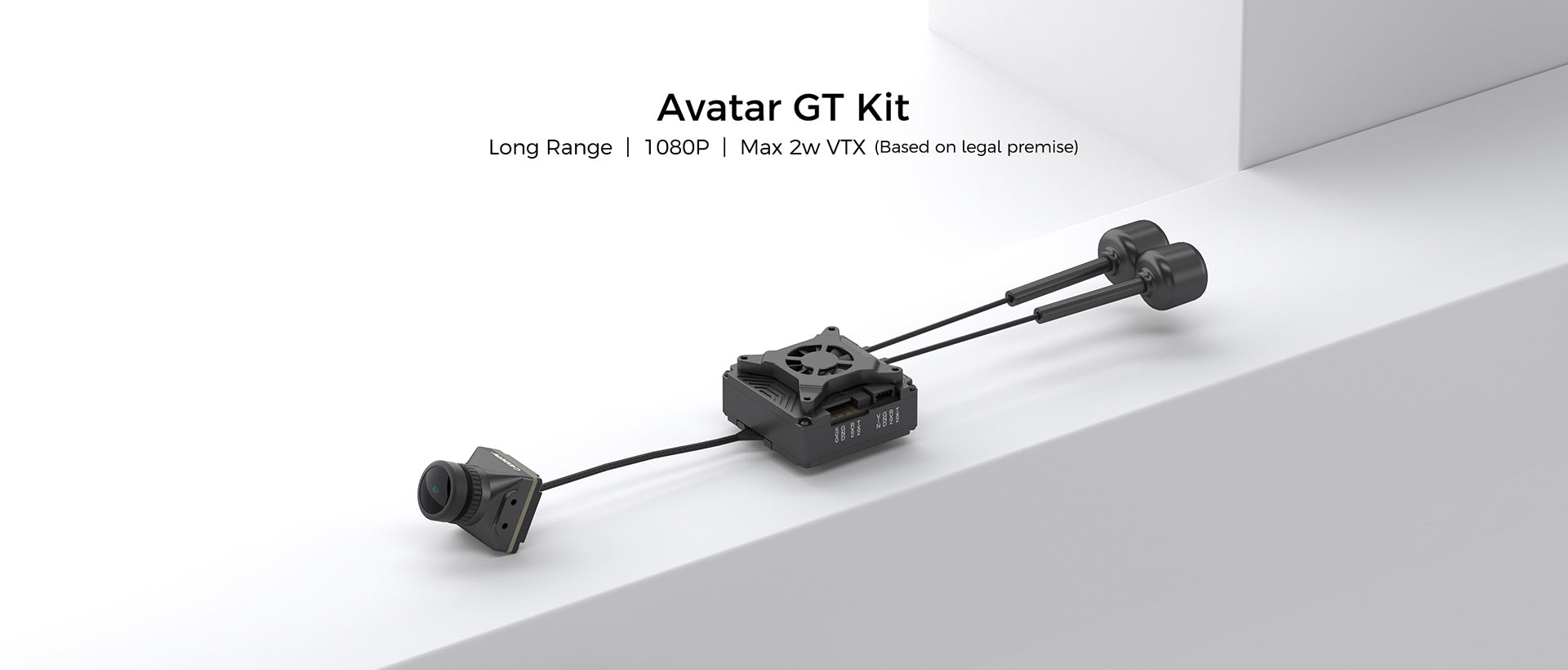 CaddxFPV Walksnail Avatar GT KIT, High-quality camera captures 1080P at 120fps with 2W VTX and supports up to 256GB SD cards.
