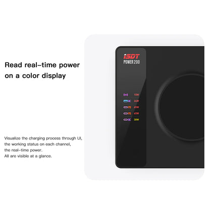 ISDT Power 200 Charger, Visualize the charging process through Ul, the working status on each channel, the real-time