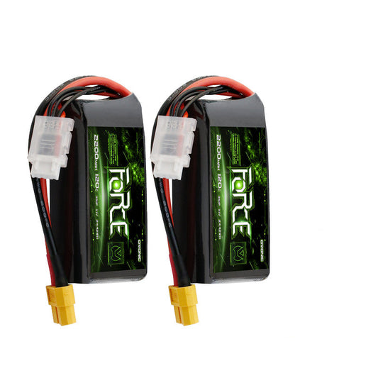 2-Pack Ovonic Force 3S 2200mAh 120C 11.1V Short LiPo Hardcase Battery w/XT60 Plug