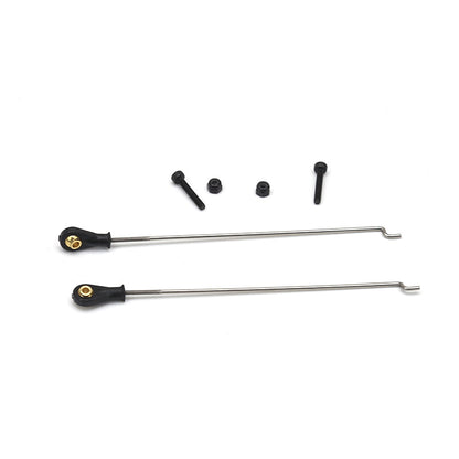 Metal control pushrods with ball ends plus screws and nuts for RC airplane linkage