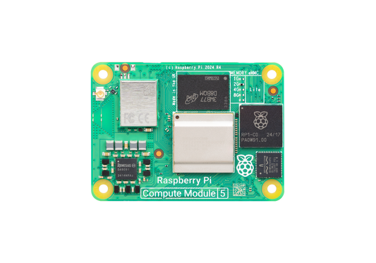 Raspberry Pi Compute Module 5 CM5108016 – 8GB, 16GB eMMC, 2.4/5GHz Wi‑Fi/Bluetooth 5.0, Dual 4K HDMI