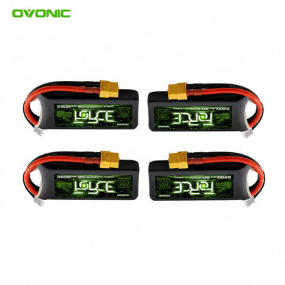Ovonic Force 2S 2200mAh 50C 7.4V LiPo Battery w/XT60 to TRA Plug
