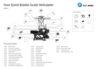 Flywing Bell‑206 V4 RC Helicopter, High-performance RC helicopter with ACE flight controller, M10 GPS, and 4-blade head for precise control and long flight times.