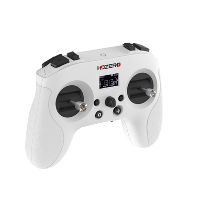 HDZero ELRS 2.4GHz radio transmitter, white controller with 0.96in OLED screen and dual gimbals