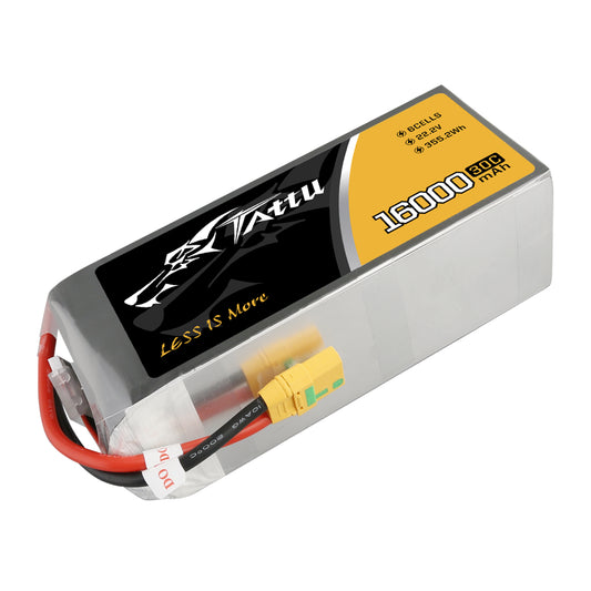 Tattu 16000mAh 6S 30C 22.2V Lipo Battery Pack With XT90-S Plug