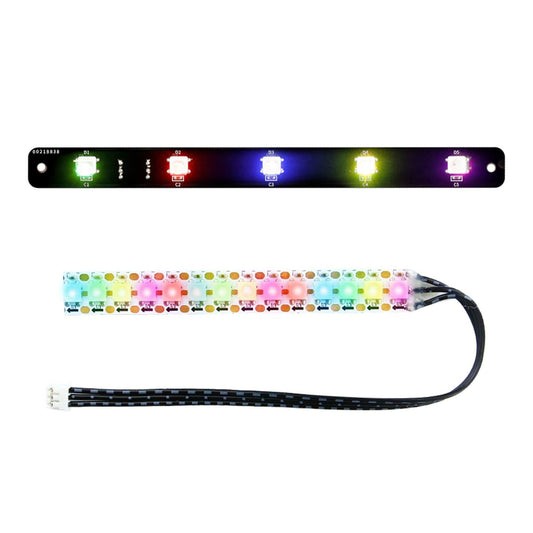Yahboom YB-CSF01-LED WS2812 RGB light bar strip with 5-LED PCB bar and 14-LED flexible strip