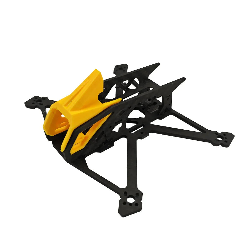 DarwinFPV BabyApe III 3 inch FPV drone frame, Wide-X carbon fiber chassis with yellow canopy
