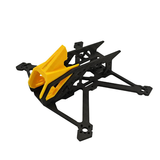DarwinFPV BabyApe III 3 inch FPV drone frame, Wide-X carbon fiber chassis with yellow canopy
