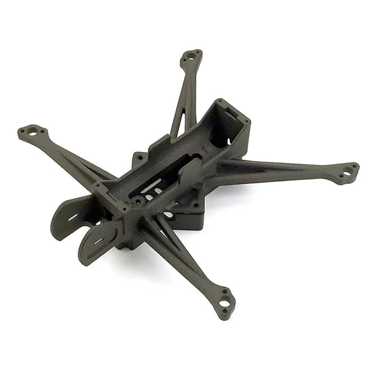 Darwin18650 FPV Frame main angled view showing four arms and central battery mount cradle