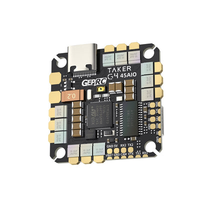 GEPRC TAKER G4 45A 8Bit AIO Flight Controller for FPV Drones - 2–6S, STM32G473, DShot600, 25.5x25.5mm, Betaflight OSD