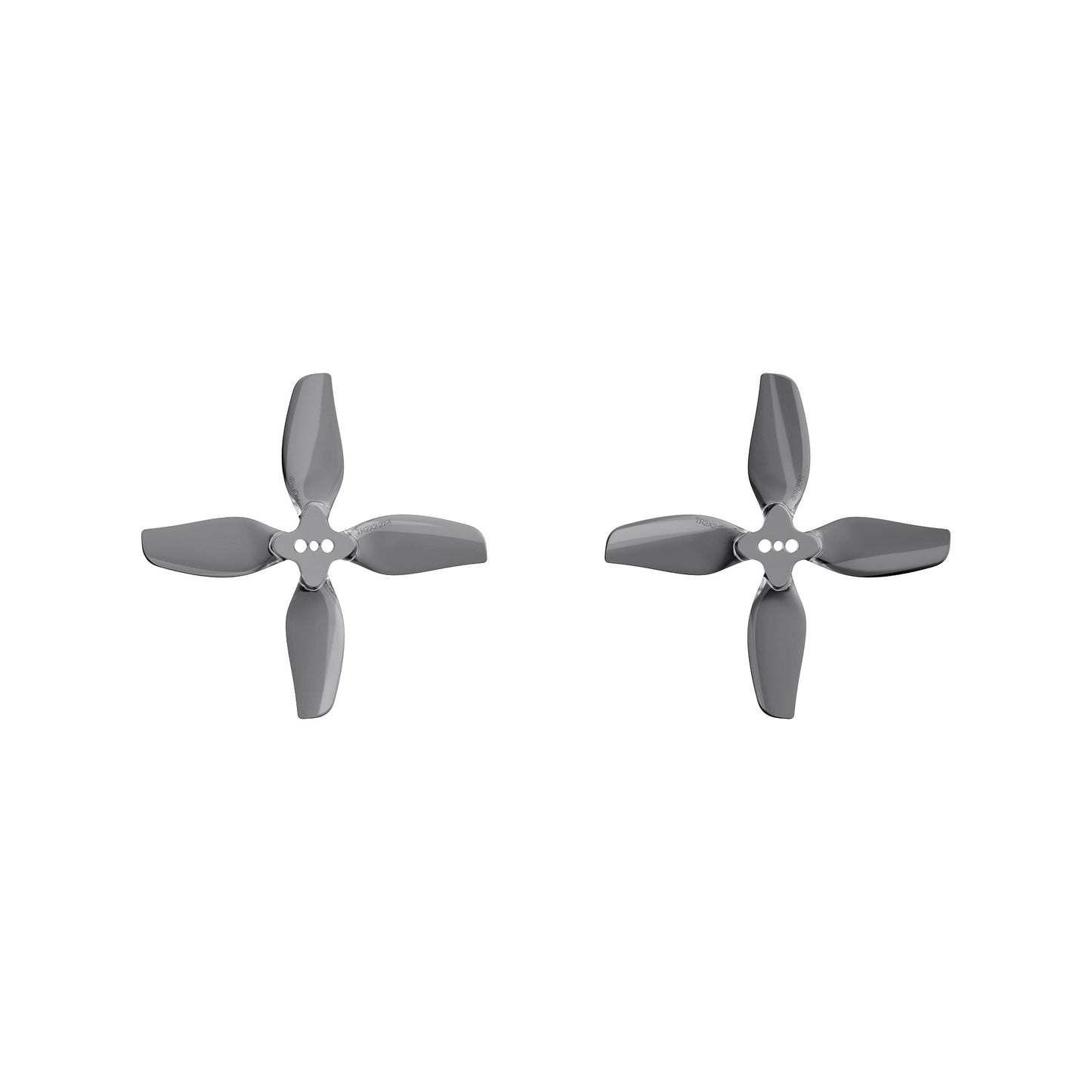 HQProp 2*2.2*4 propellers pair, two gray 4-blade drone props shown top view on white background