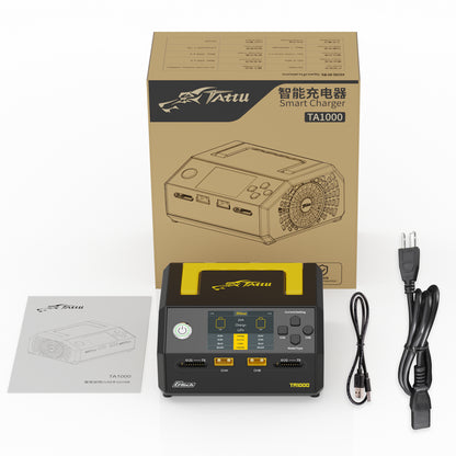 Tattu TA1000 G-Tech デュアルチャンネル充電器 25A*2 1000W 1S-7S ドローンバッテリー用