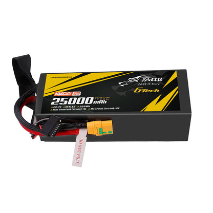 Tattu G-Tech 25k mAh 6S1P LiPo battery, 22.2V, 330Wh/kg, XT90-S connector, 3C continuous/10C peak discharge, designed for industrial drones.