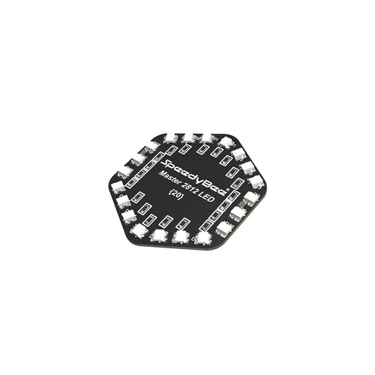 SpeedyBee Master 2812 programmable LED board with 20 LEDs in a ring on a compact black PCB
