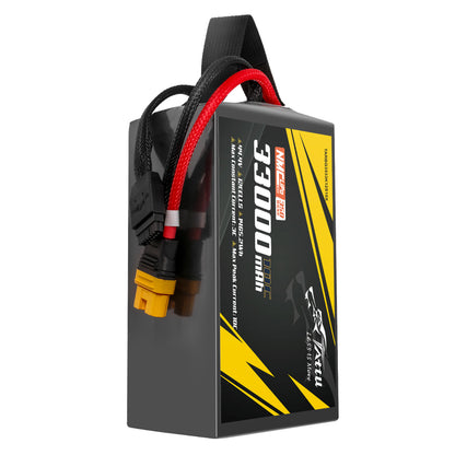 Tattu 12S1P 33000mAh 44.4V 10C Semi-solid State Lipo Battery Pack, 350Wh/kg, AS150U-F Plug