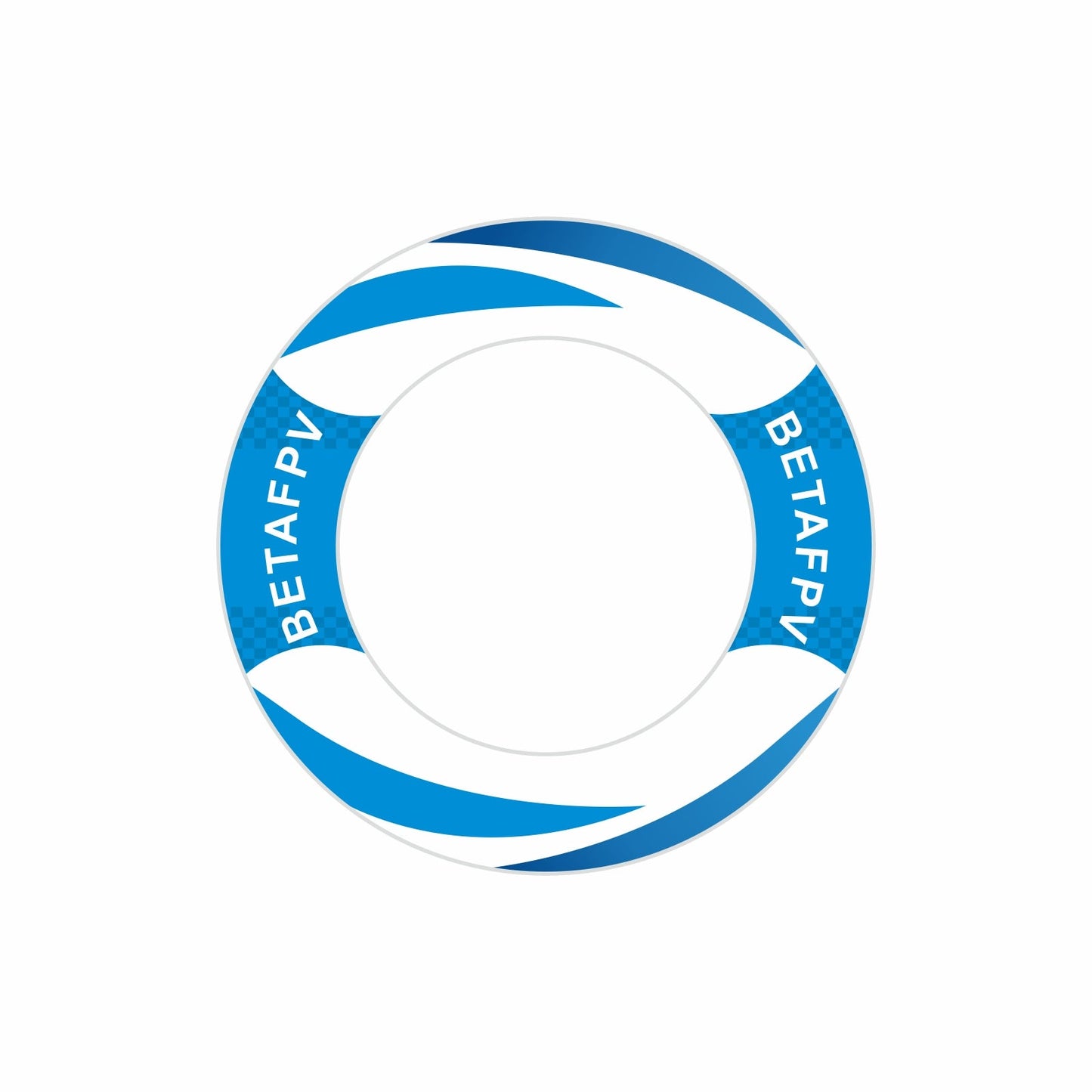 Single BETAFPV FPV racing circle gate, blue and white ring design on white background