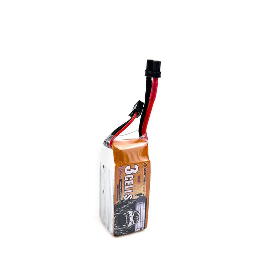 DarwinFPV 3S 1150mAh 11.4V 60C LiPo FPV drone battery with XT30 lead, angled view