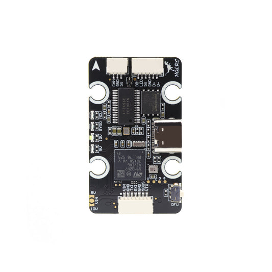 HGLRC H743 8S MINI V1 flight controller top view with USB-C port and JST connectors
