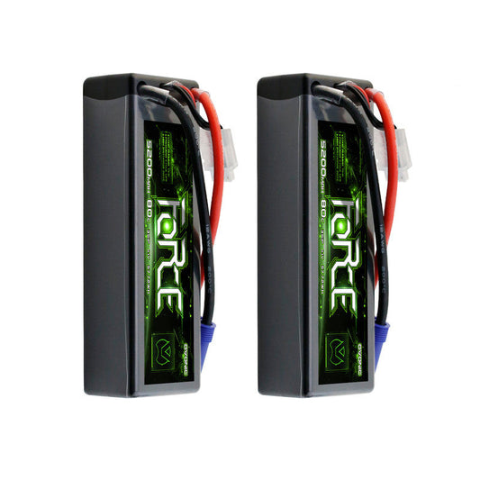 2-Pack Ovonic Force 3S 5200mAh 80C 11.1V Hardcase LiPo Battery w/EC5 Plug