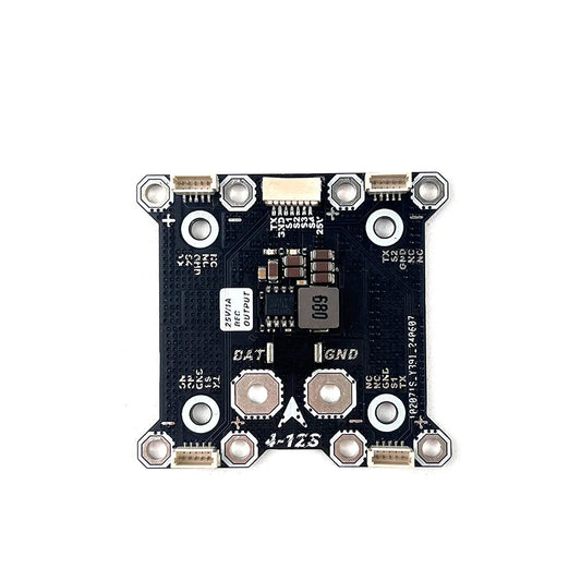 DarwinFPV 25V BEC power distribution board, component side with GND and power pads, 30x30mm