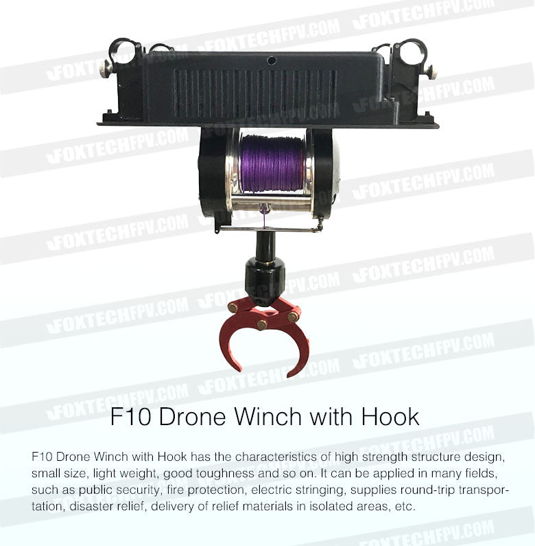 F10 Industrial Drone Winch with 5KG Payload Hook 4 Robust industrial drone with 5KG payload hook for various uses such as rescue and delivery.