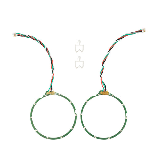 RadioMaster TX15 RGB LED gimbal rings 5V set of two, 10-LED rings with wiring and plugs