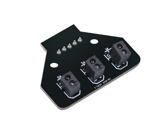 Yahboom 3-Channel Infrared Tracking Sensor module, angled view showing three IR sensor heads