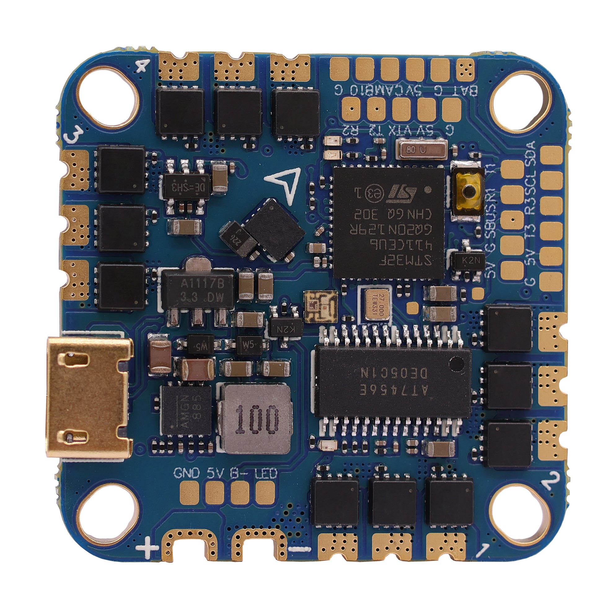 HAKRC F411 20A AIO Flight Controller – 2–5S, BLHeli_S 20A ESC, STM32F411, 25.5mm Mount