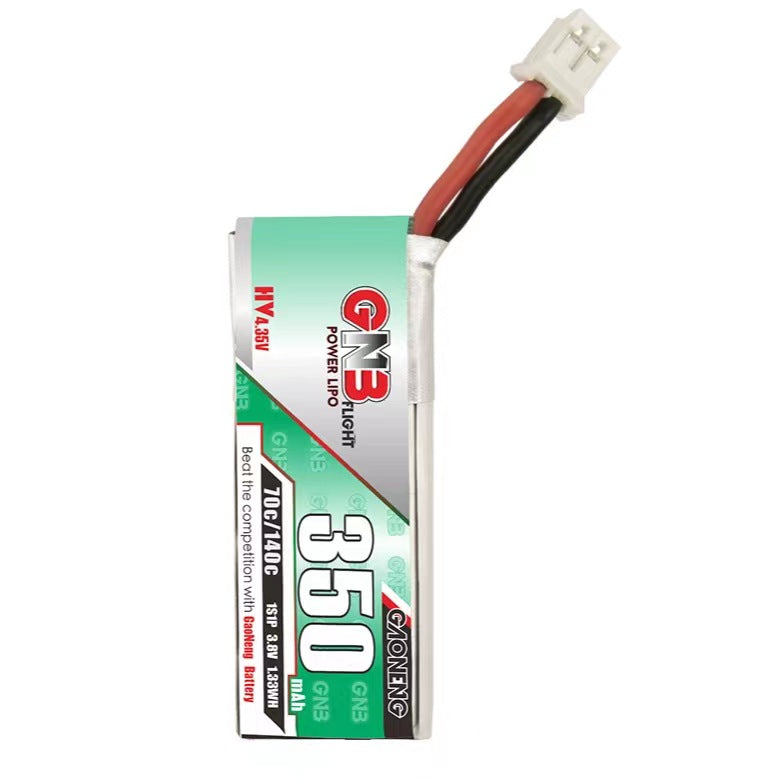 GAONENG GNB350 1S LiHV 3.8V 350mAh 70C LiPo battery with PH2.0 connector