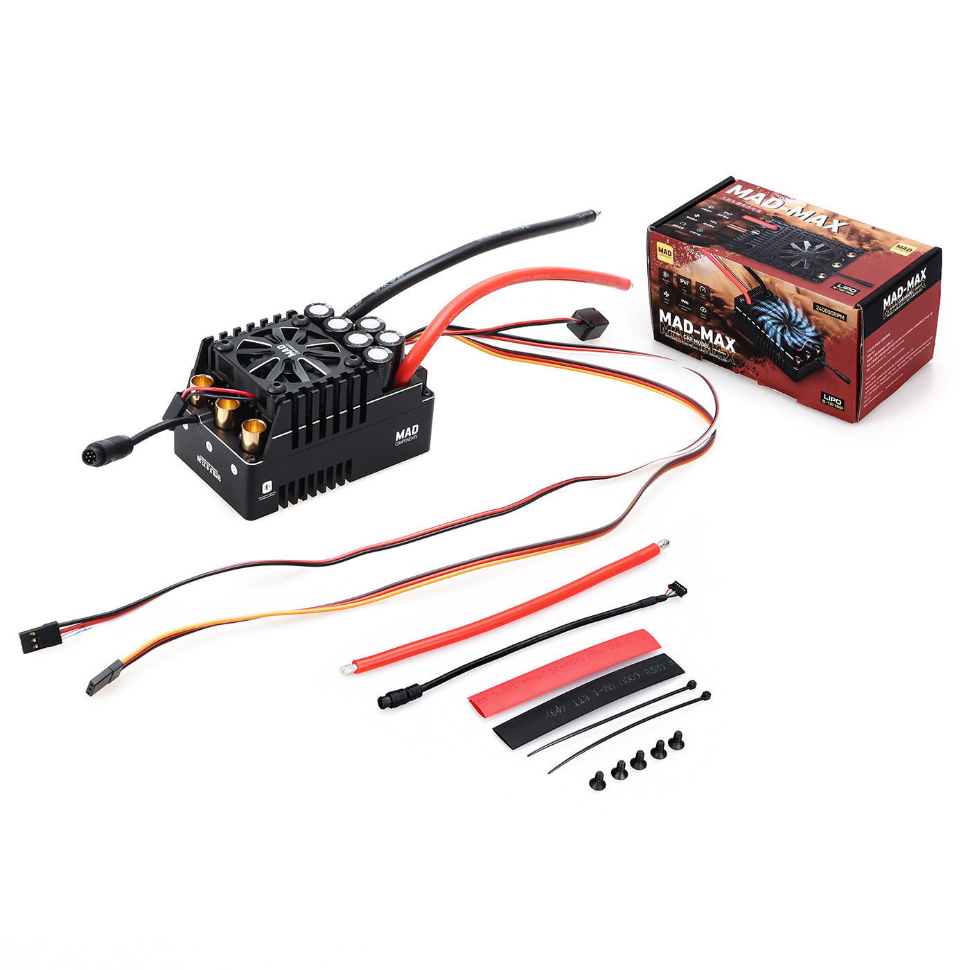 ESC براشلس سنسورد MAD MAX10 200A HV 6-12s برای ماشین مدل RC مقیاس 1/5