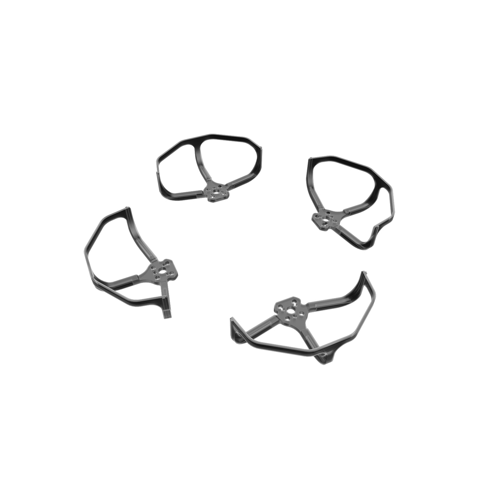 Flywoo 1.6-2inch Universal Prop Guard, Set of four Flywoo universal 1.6–2 inch drone prop guards in black with mounting plates and bolt holes