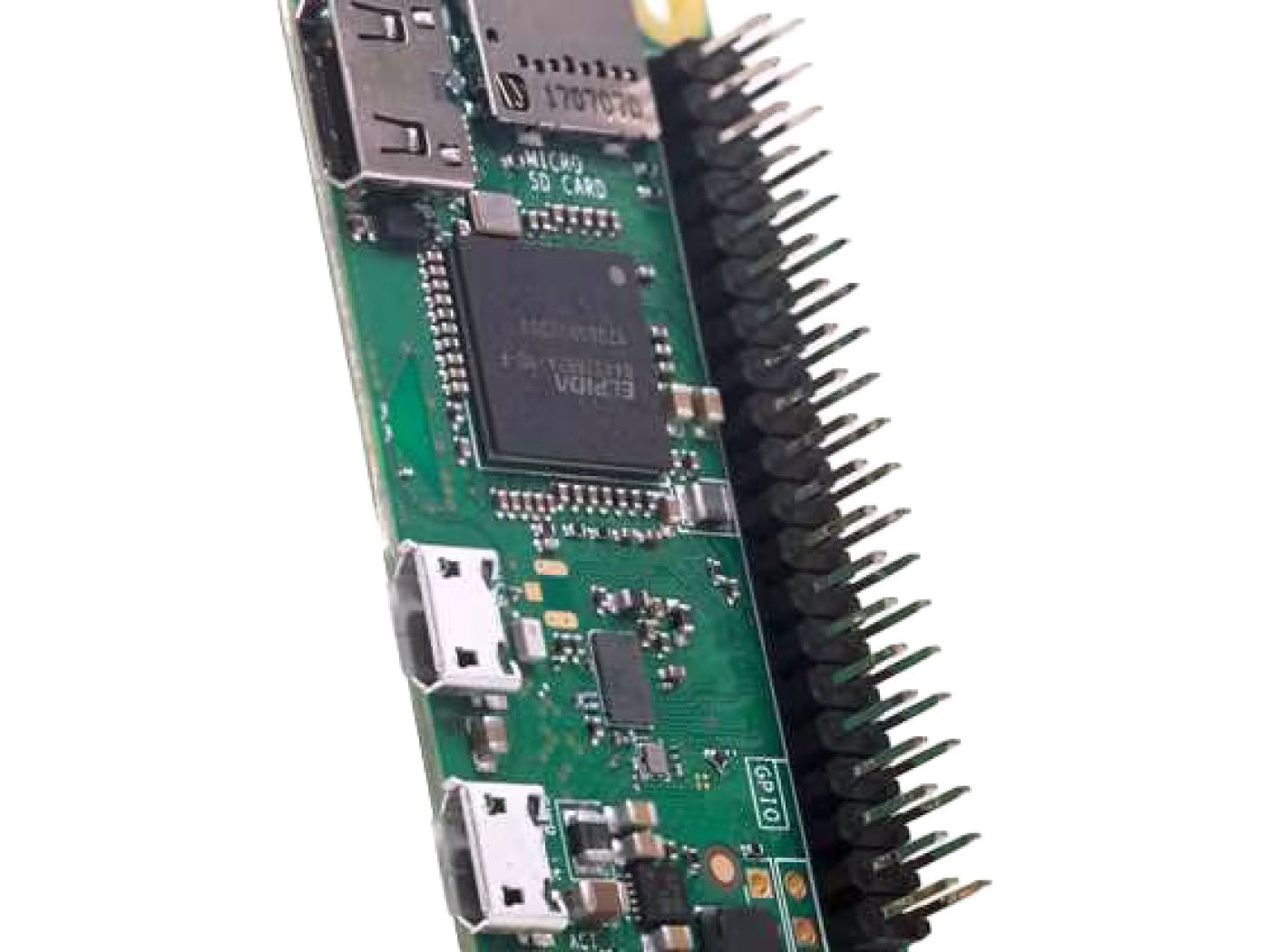 Raspberry Pi Zero WH Single-Board Computer with Headers, Wi‑Fi/Bluetooth 4.1 BLE, 40‑Pin HAT, CSI, Mini HDMI, OTG