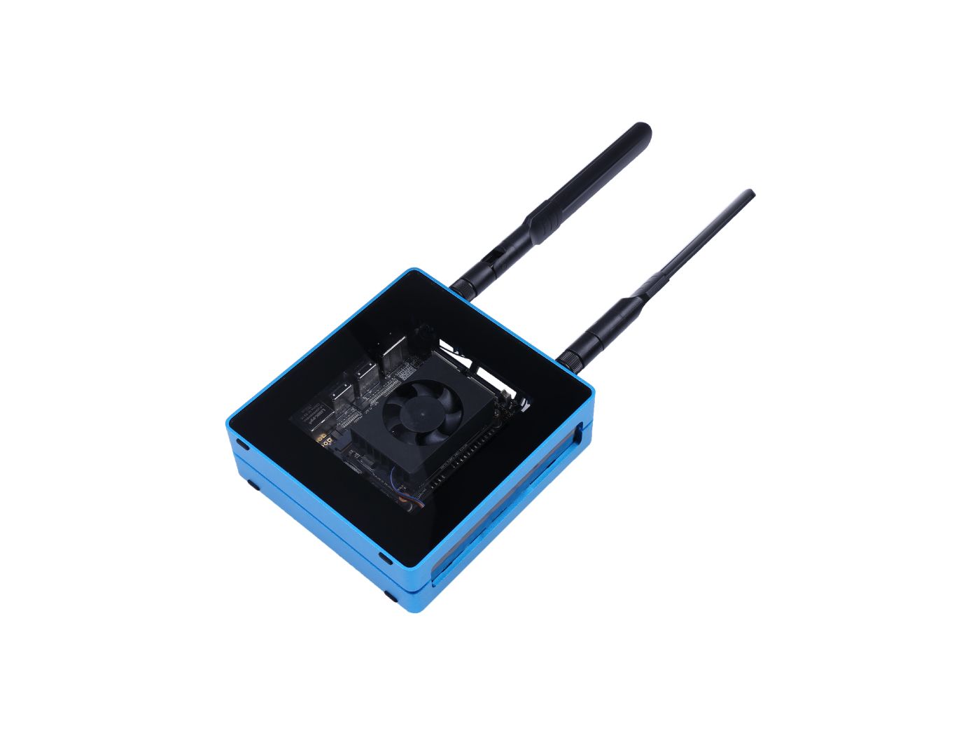 Jetson SUB Mini PC V2 (Blue) with Jetson Xavier NX, Aluminum Case+Fan, 128GB SSD, WiFi, JetPack 5.0.2