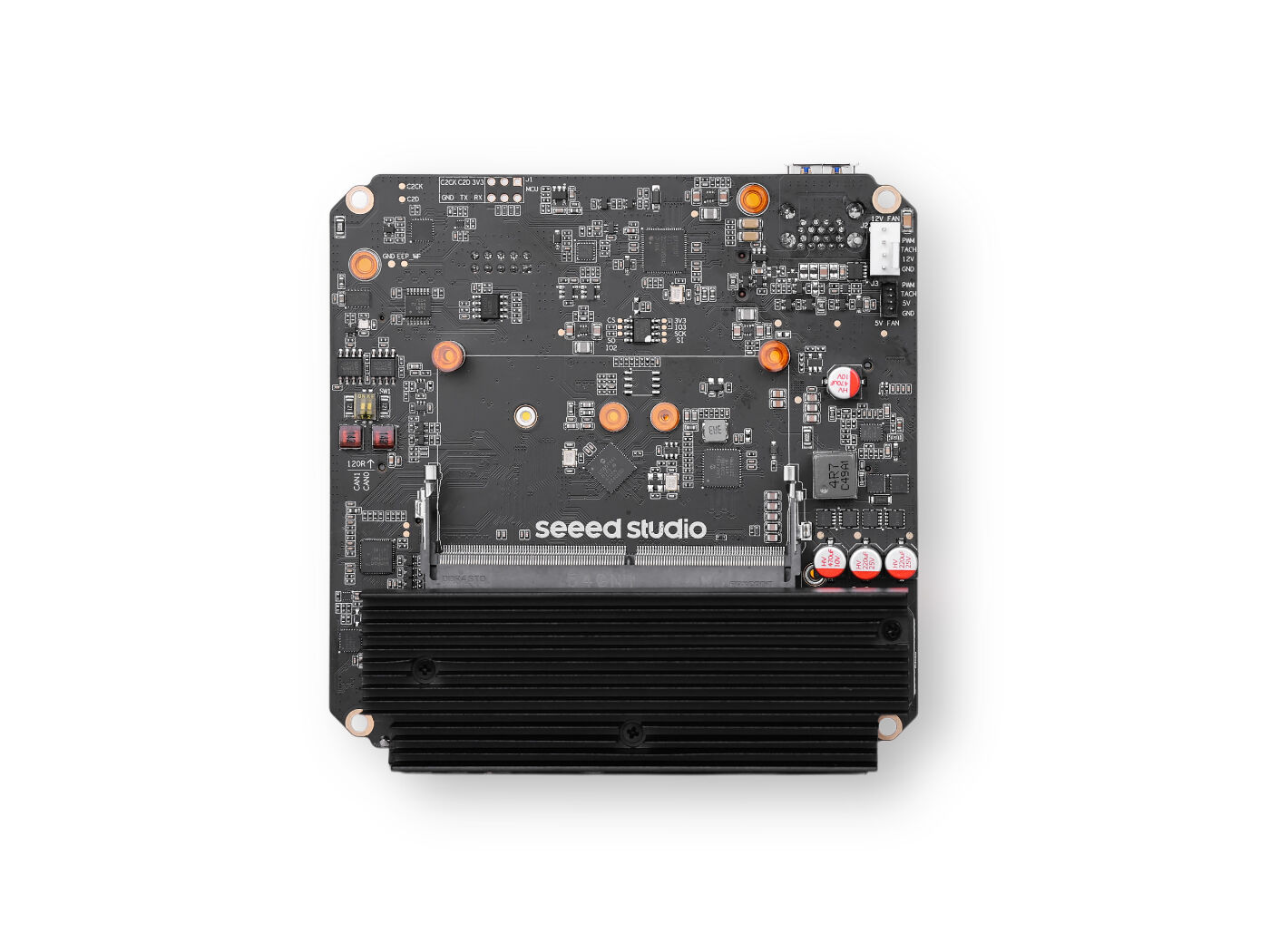 reComputer Robotics J401 Carrier Board for Jetson Orin Nano/Orin NX, 6x USB 3.2, Dual GbE, M.2 B/E/M, JetPack 6.2