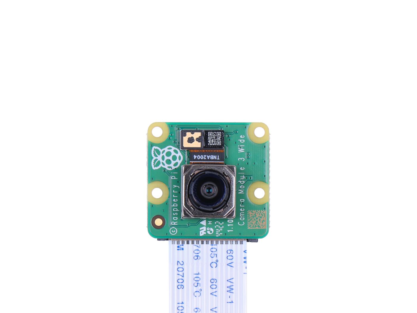 Raspberry Pi Camera Module 3 Wide – Sony IMX708, 12MP HDR, 4608 × 2592, 120° Diagonal FOV, IR Cut Filter, Autofocus