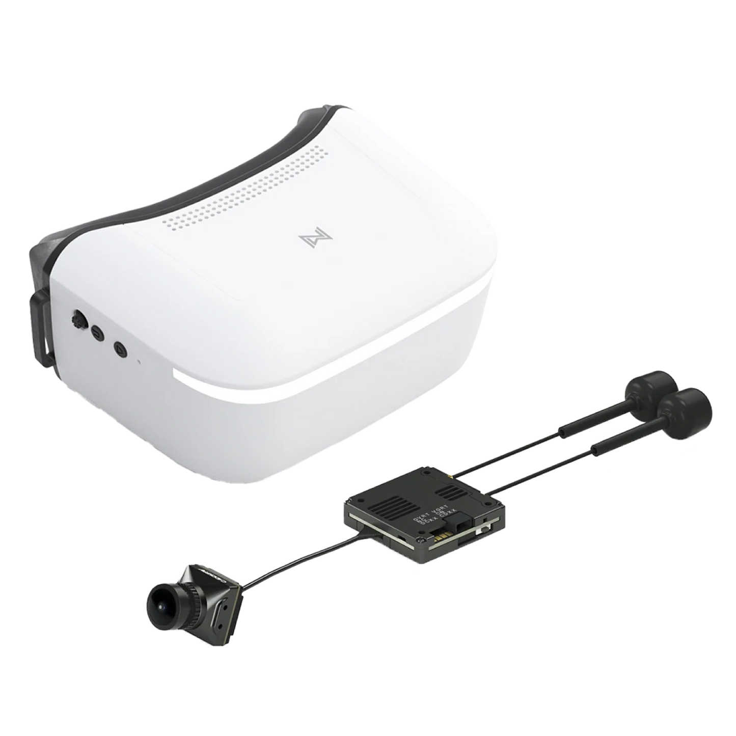 Walksnail Avatar HD Goggle kit with FPV camera, video transmitter module, and dual antennas
