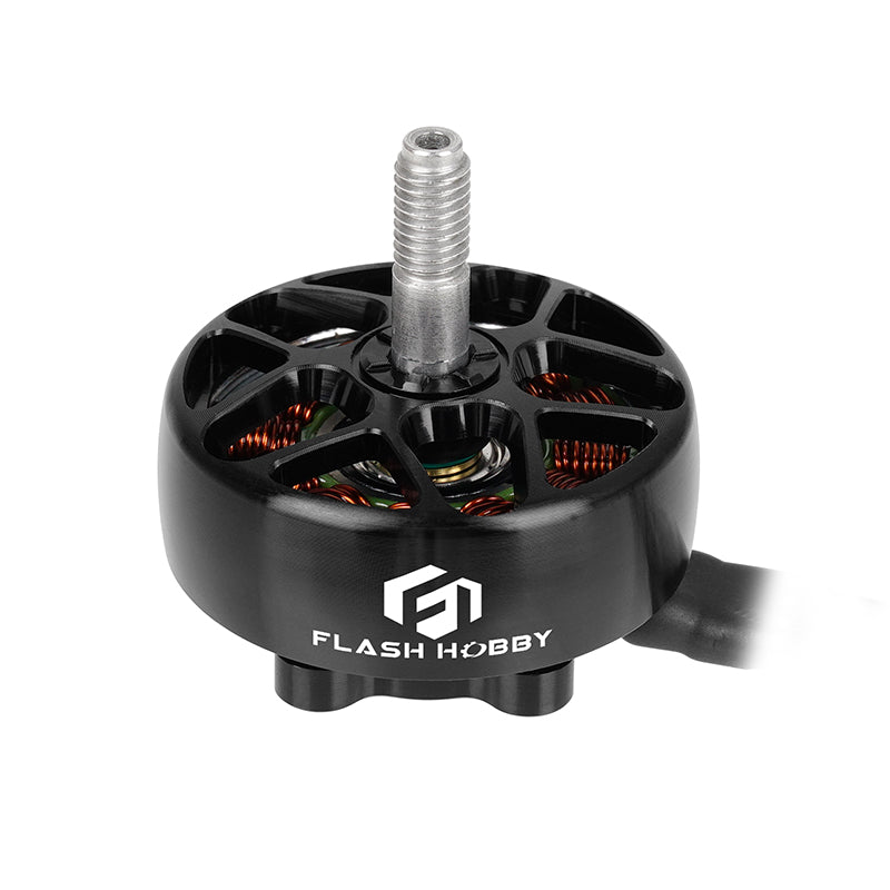 Flashhobby Arthur A2806.5 brushless motor with black housing, open bell design, and threaded shaft