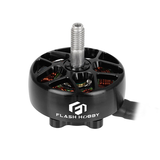 Flashhobby Arthur A2806.5 brushless motor with black housing, open bell design, and threaded shaft