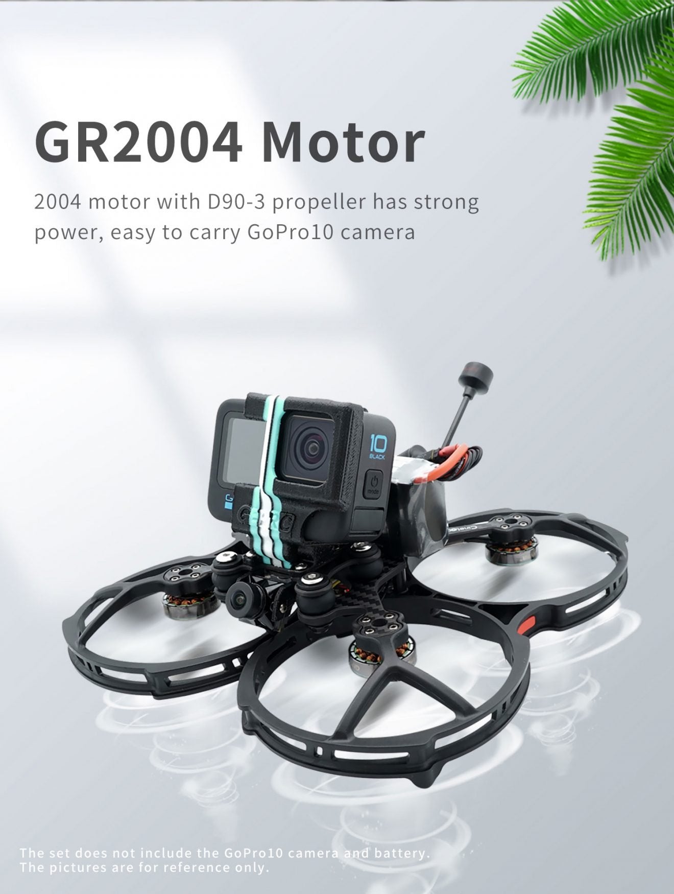 GEPRC CineLog35 FPV Drone, GR2OO4 Motor 2004 motor with D90-3 propeller has strong power; easy