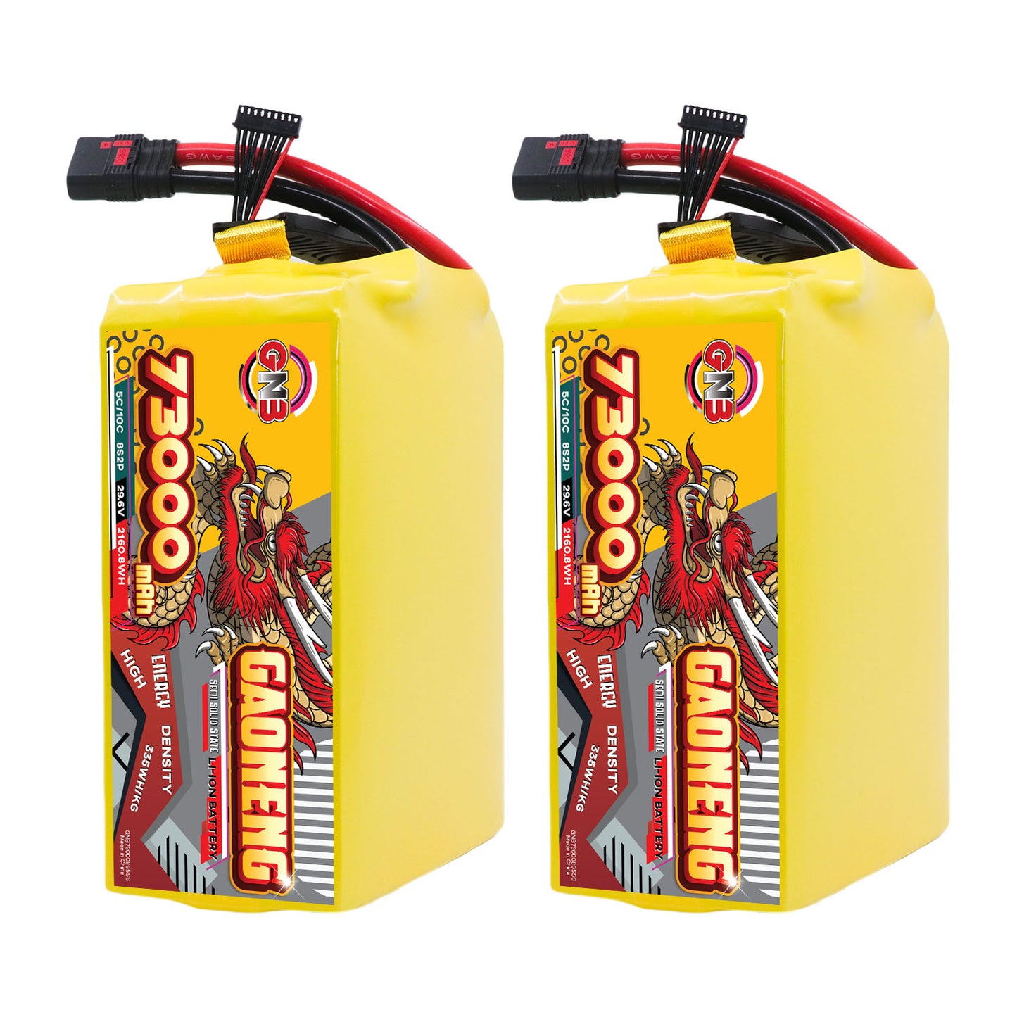 GAONENG GNB 73000mah 8S 29.6V 5C QS8 Semi Solid State Li-ion Battery 335WH/kg