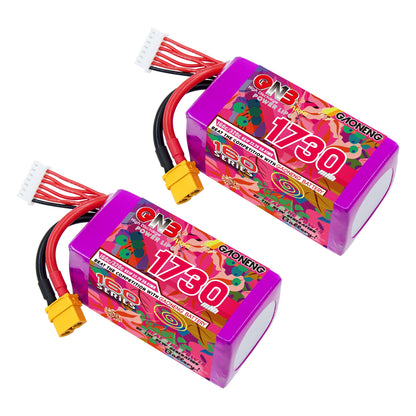 GAONENG GNB GNB17306S160A 6S 22.2V 1730mAh 160C Graphene LiPo Battery XT60 for 5-6in FPV