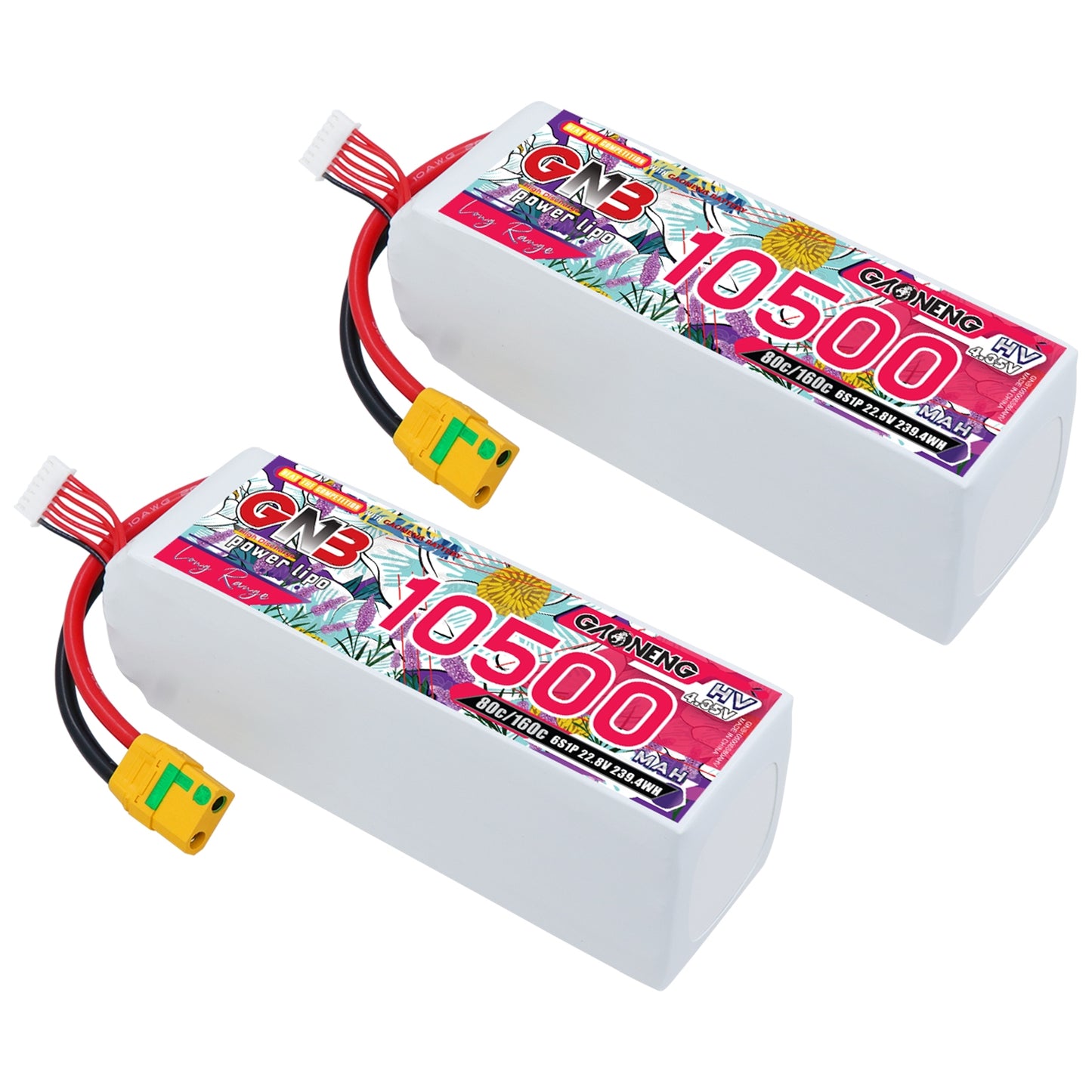 GAONENG GNB 6S 22.8V HV 10500mAh 80C RC LiPo Battery XT90S